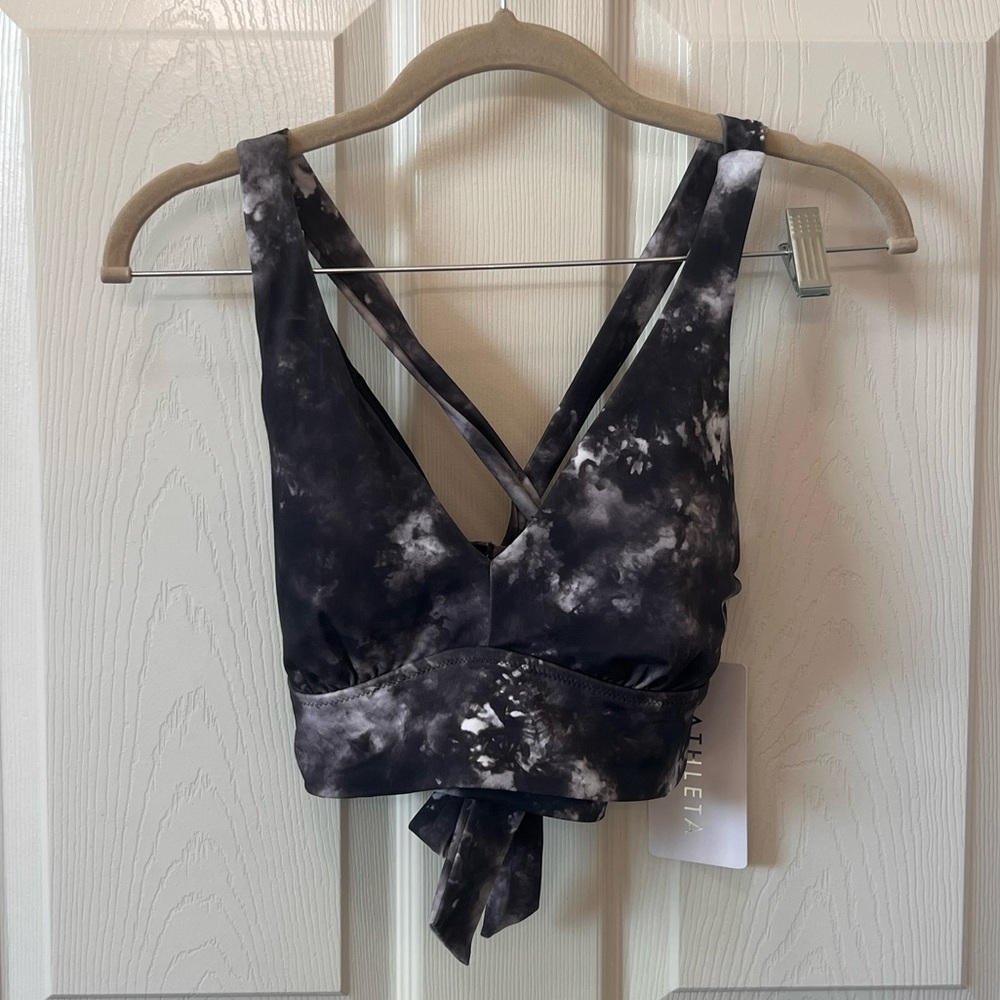 Athleta Bikini Top new with tag- Supernova plunge size S, D-DD